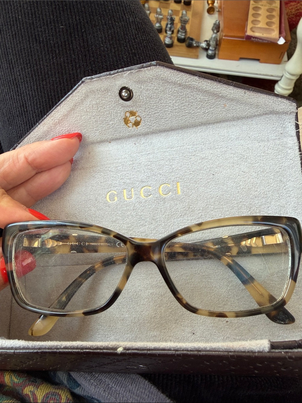 Gucci Women’s Brown Tortoiseshell Optical Glasses